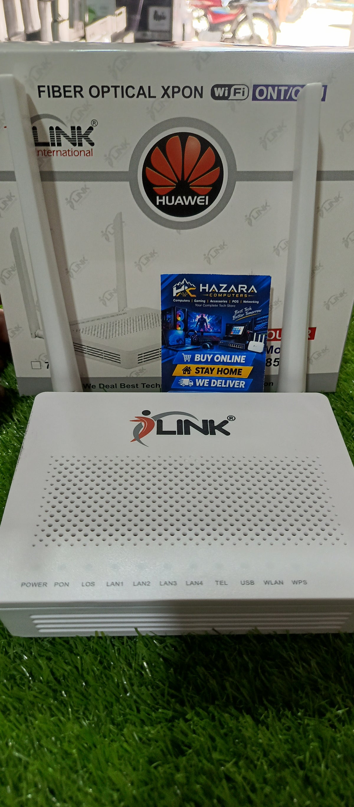 Huawei HG8546M XPON Fiber Optic Router Modem (GPON / EPON Auto-Matching, 1 GE + 3 FE + 1 POTS + 1 USB + Wi-Fi)