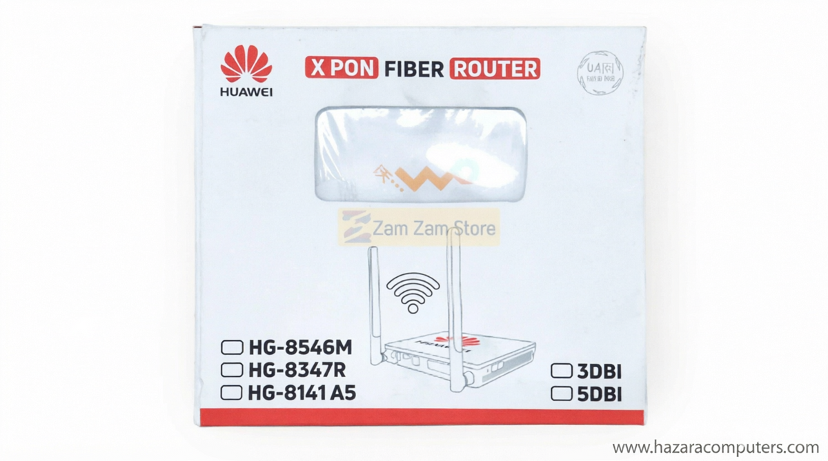 HG8546M Dual XPON Fiber Optic Router (GPON/EPON ONU, 4 LAN, 1 POTS, 1 USB, 300Mbps Wi-Fi, SC/UPC Port, English Firmware, Refurbished)
