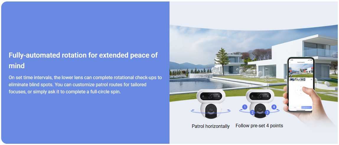 EZVIZ H90 Dual 4MP Dual-Lens Pan & Tilt Wi-Fi Security Camera