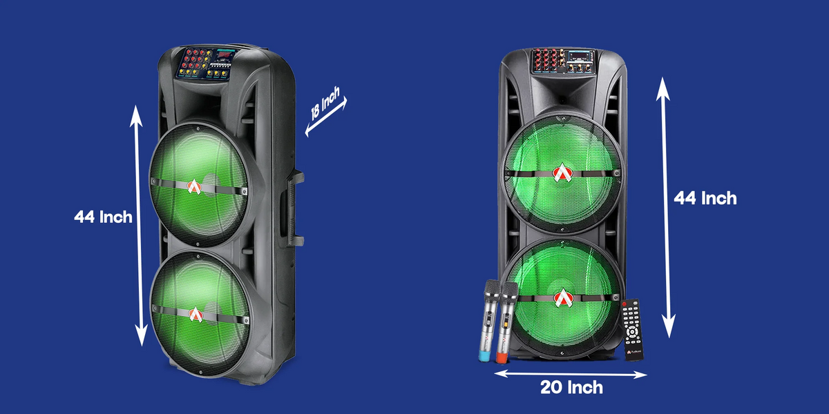 Audionic Mehfil MH-1515 Advance Double 15-Inch Portable Trolley Speaker