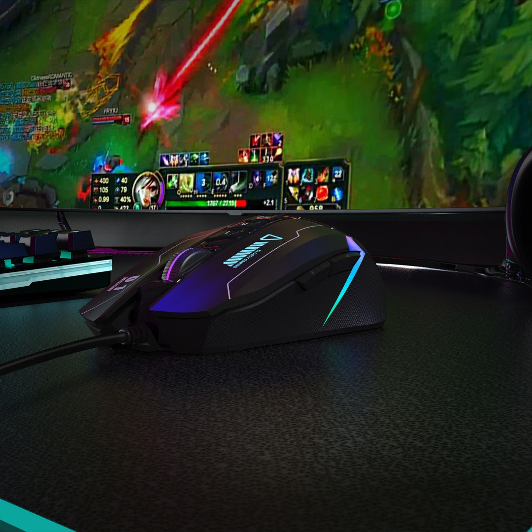 Bloody W60 Max RGB Optical Gaming Mouse (10,000 CPI Sensor, BC3332-A Engine, 8 Programmable Buttons)