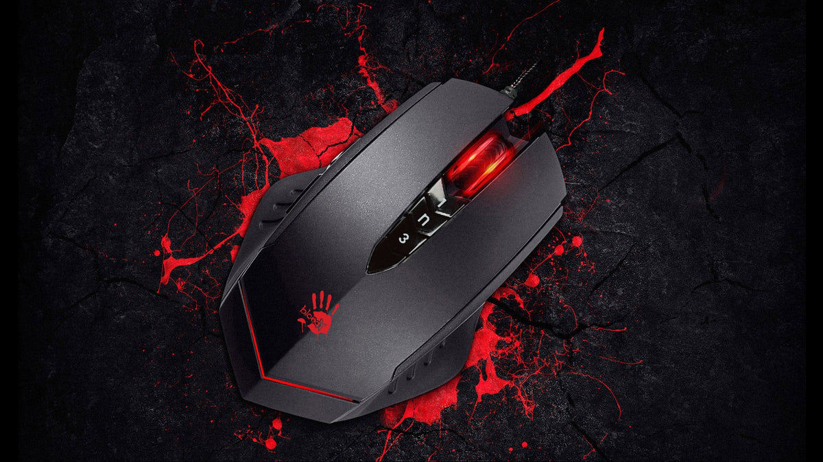 Bloody V8M Ultra Gaming Mouse (Multi-Core Gun3, Metal X'Glide Armor Boot, 3200 CPI)