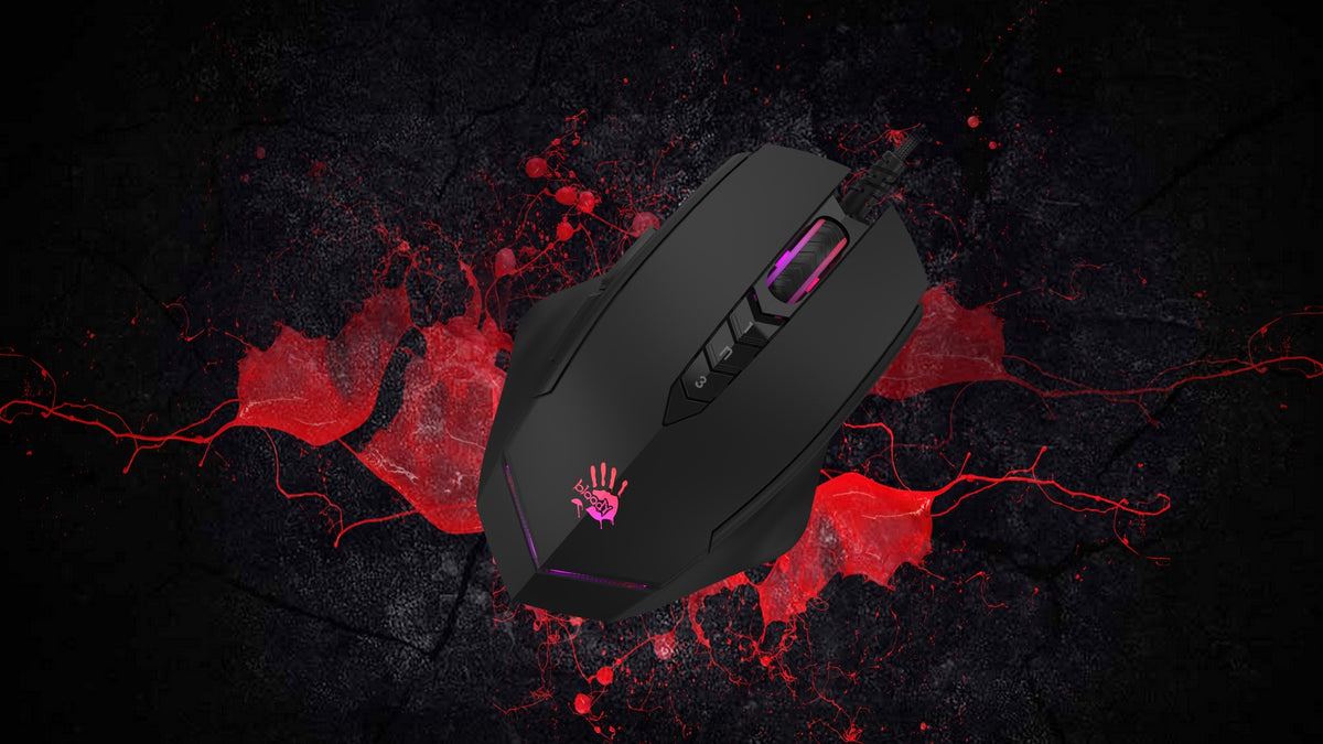 Bloody V8M Max RGB Optical Gaming Mouse (10,000 CPI Sensor, BC3332-A Engine, 8 Programmable Buttons)