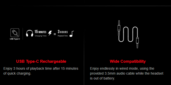 Bloody MH390 Bluetooth v5.3 Wireless Headset (40mm M.O.C.I. Drivers, 35H Battery, ENC Mic)