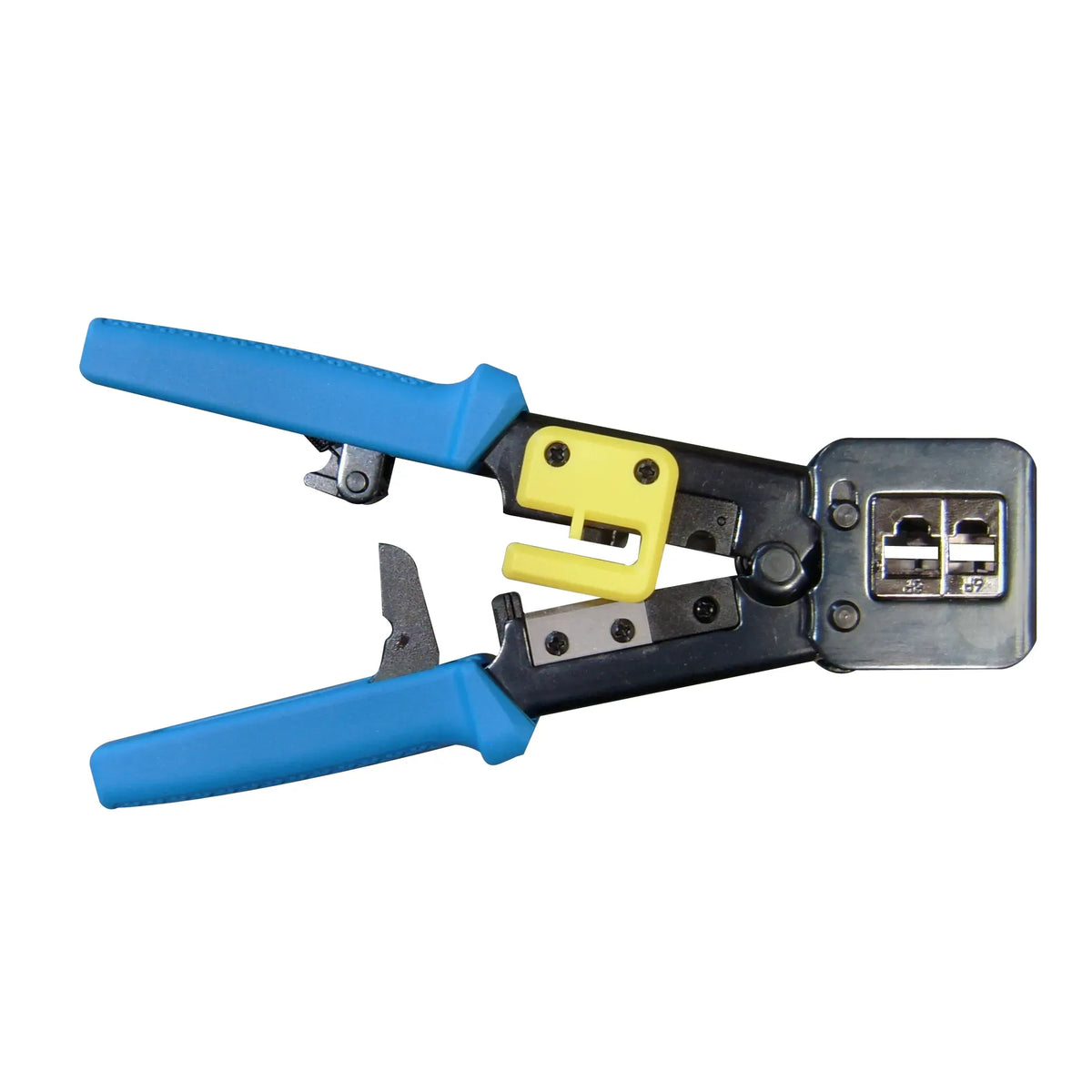 EZ Pass-Through RJ45 / RJ12 All-in-One Professional Network Cable Crimp Tool (With Automatic Wire Cutter & Stripper)