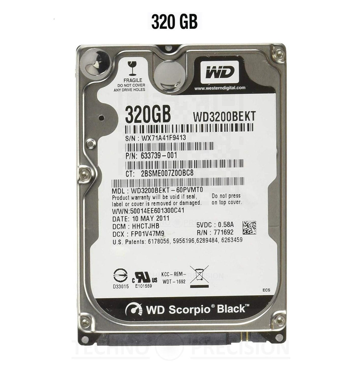 320GB 2.5-Inch SATA Internal Laptop Hard Drive (5400/7200 RPM, Refurbished / Used Branded Lot Stock)