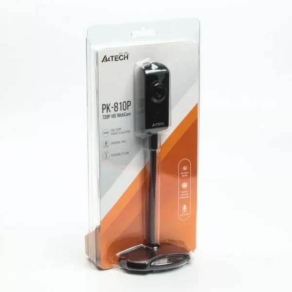 A4Tech PK-810G Anti-Glare WebCam (Built-in Microphone, HD Video, Plug and Play)