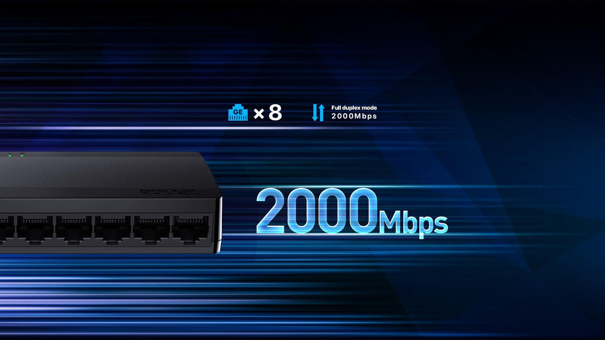 Tenda SG108M 8-Port Gigabit Ethernet Desktop Network Switch (1000Mbps)