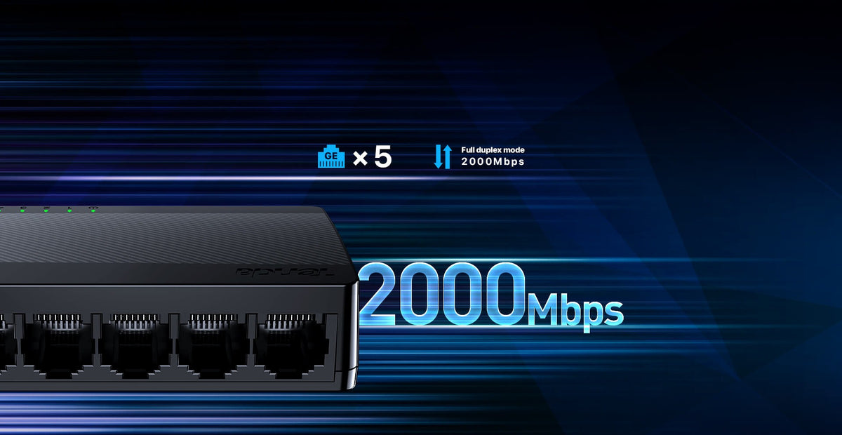 Tenda SG105M 5-Port Gigabit Ethernet Desktop Network Switch (1000Mbps)