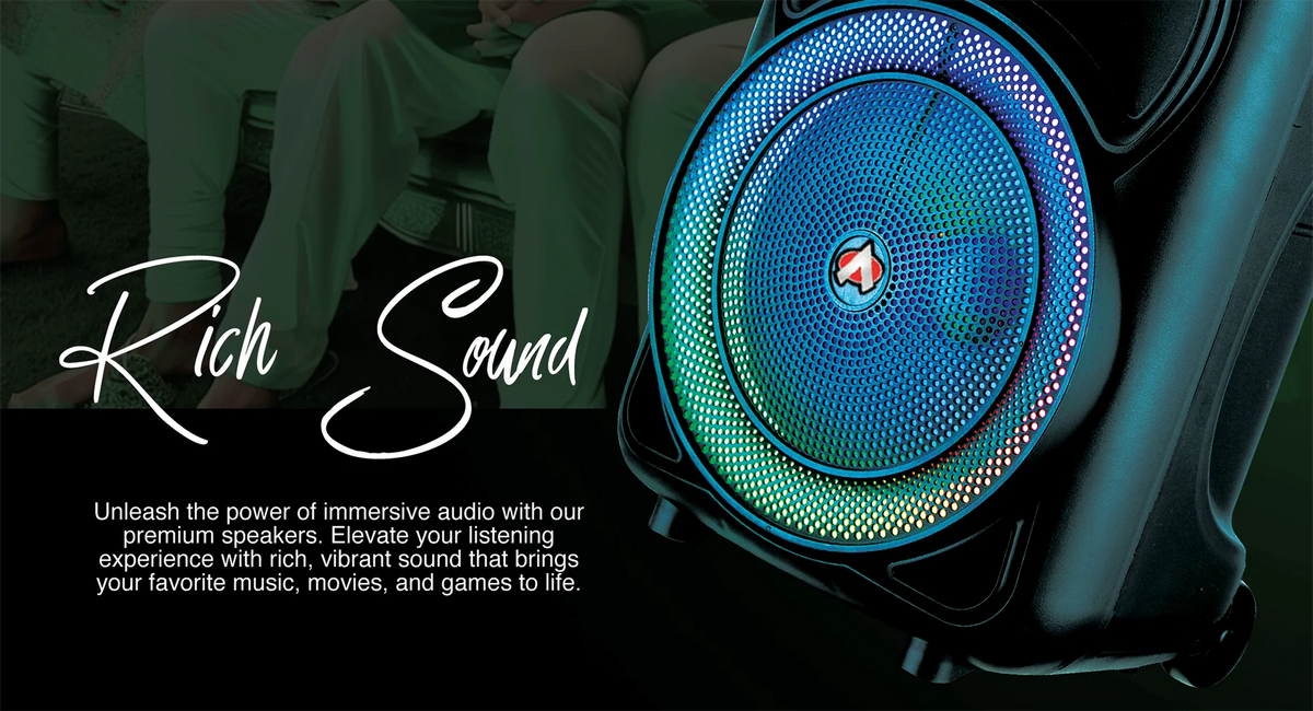 Audionic Mehfil MH-715 12-Inch Portable Bluetooth Trolley Speaker with Wireless Mic