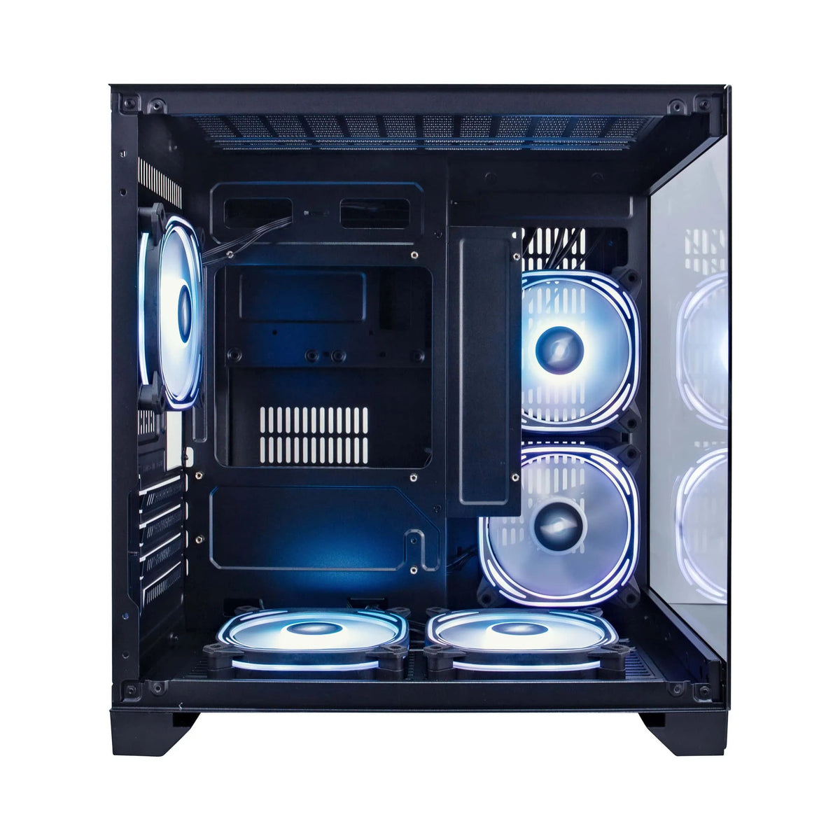 1st Player MV5 MegaView Dual Tempered Glass Gaming PC Casing (Micro-ATX, Aquarium Design, No Fans Included)