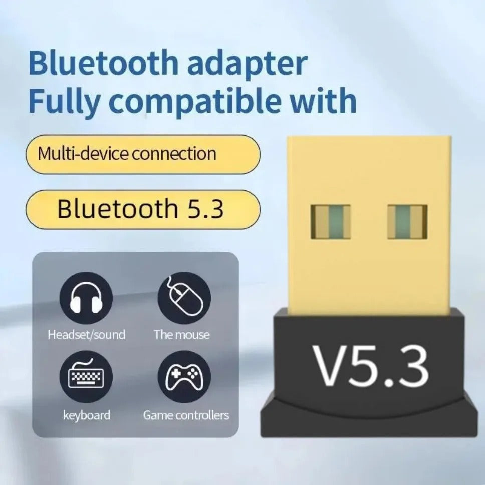 Mini USB Bluetooth 5.1 Dongle Wireless Adapter for PC & Laptop (Plug and Play, Low Latency, Dual Mode)