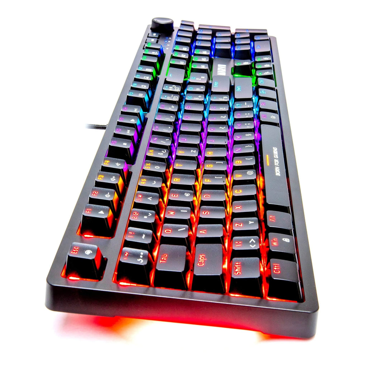 Marvo KG954 Full Size Mechanical Gaming Keyboard (Rainbow Backlight, Mechanical Switches, Double-Shot Keycaps)
