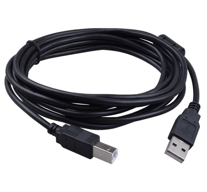 USB 2.0 High-Speed Printer Cable (Type-A to Type-B Scanner Cable, 1.5M Black, Heavy-Duty Shielded)