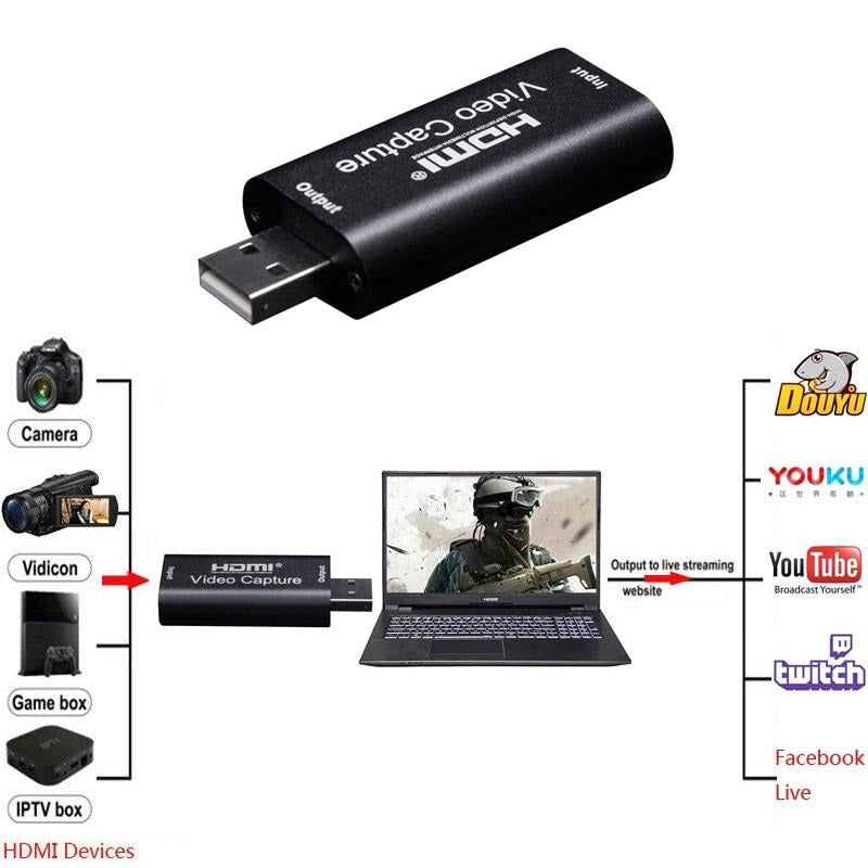 Speed-X HDTV Audio Video Capture USB Card (Full HD HDMI to USB, Plug & Play Live Streaming & Gaming Video Capture)