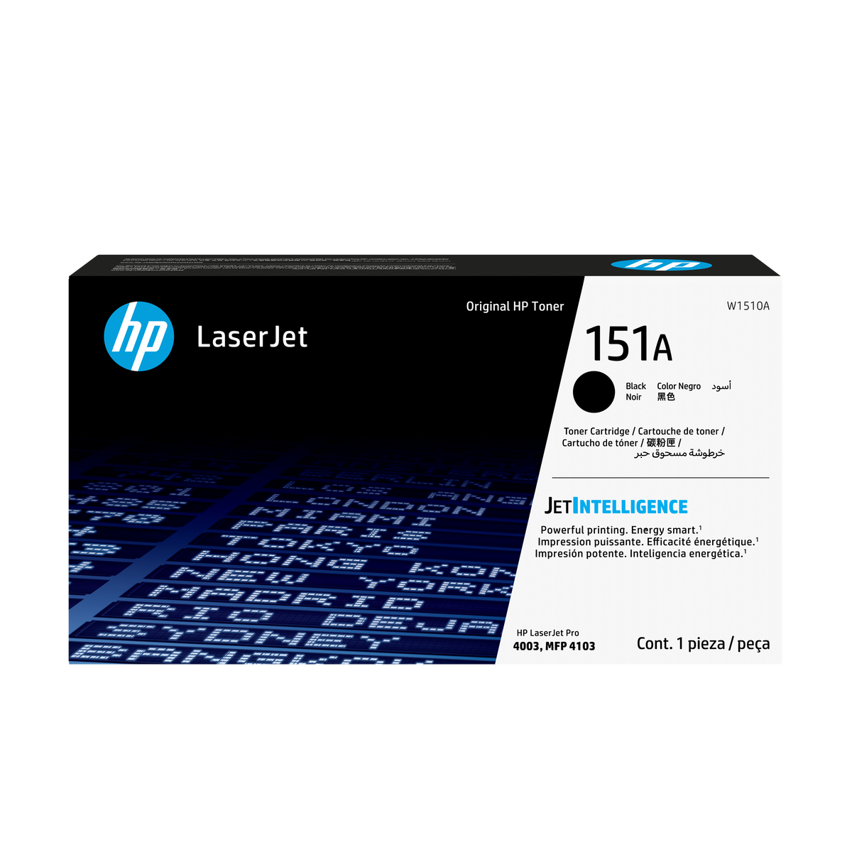 HP 151A (W1510A) Black Laser Printer Toner Cartridge with Counting Chip