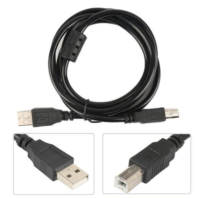 USB 2.0 High-Speed Printer Cable (Type-A to Type-B Scanner Cable, 1.5M Black, Heavy-Duty Shielded)