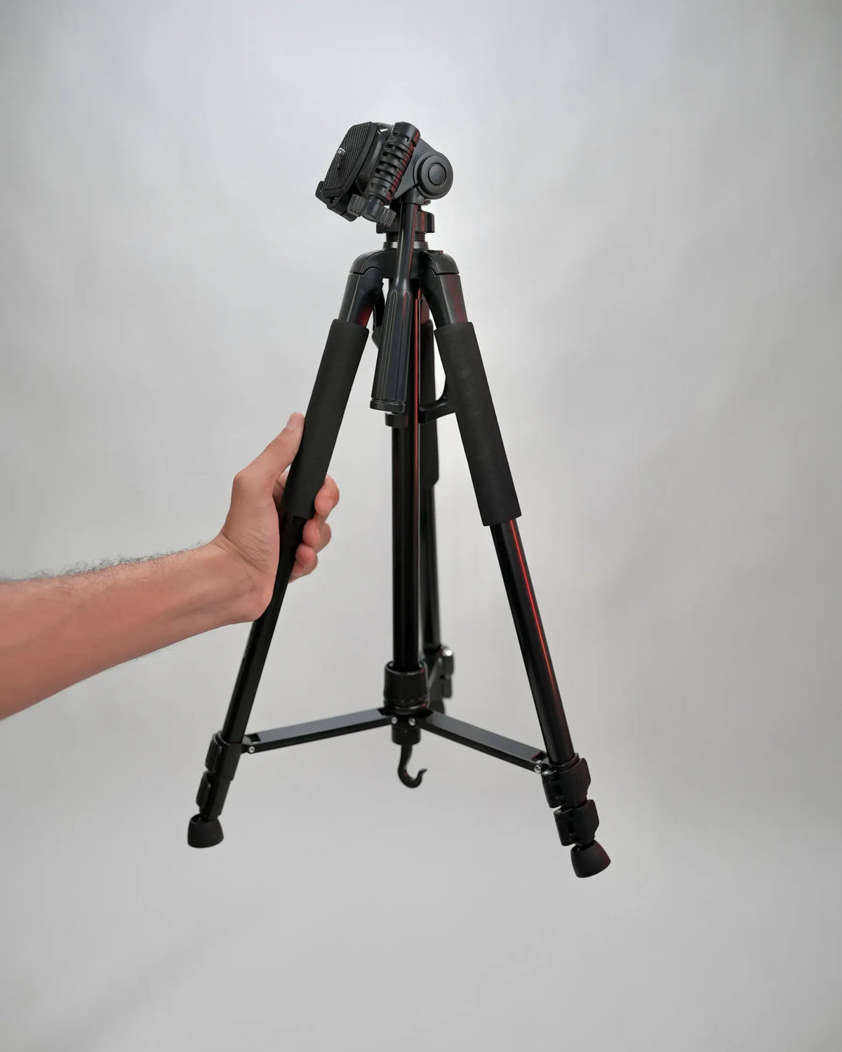 Plokama PK9950 Professional Heavy-Duty Camera & Mobile Tripod Stand (3-Way Pan Head, Quick Release Plate, Universal Phone Holder)