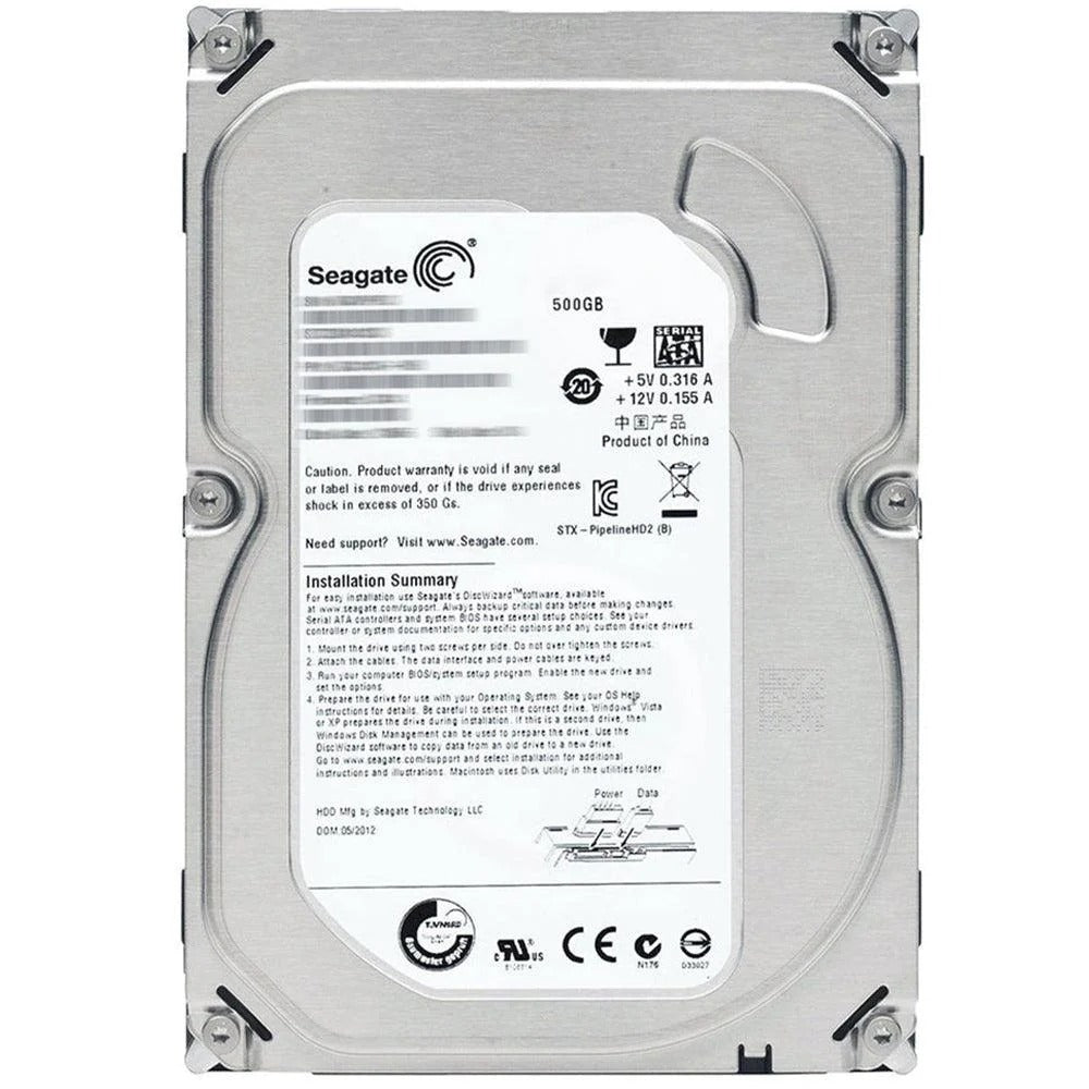 Branded 500GB 3.5" SATA III Internal Hard Disk Drive (Used / Imported Lot Stock - High-Speed PC Storage)