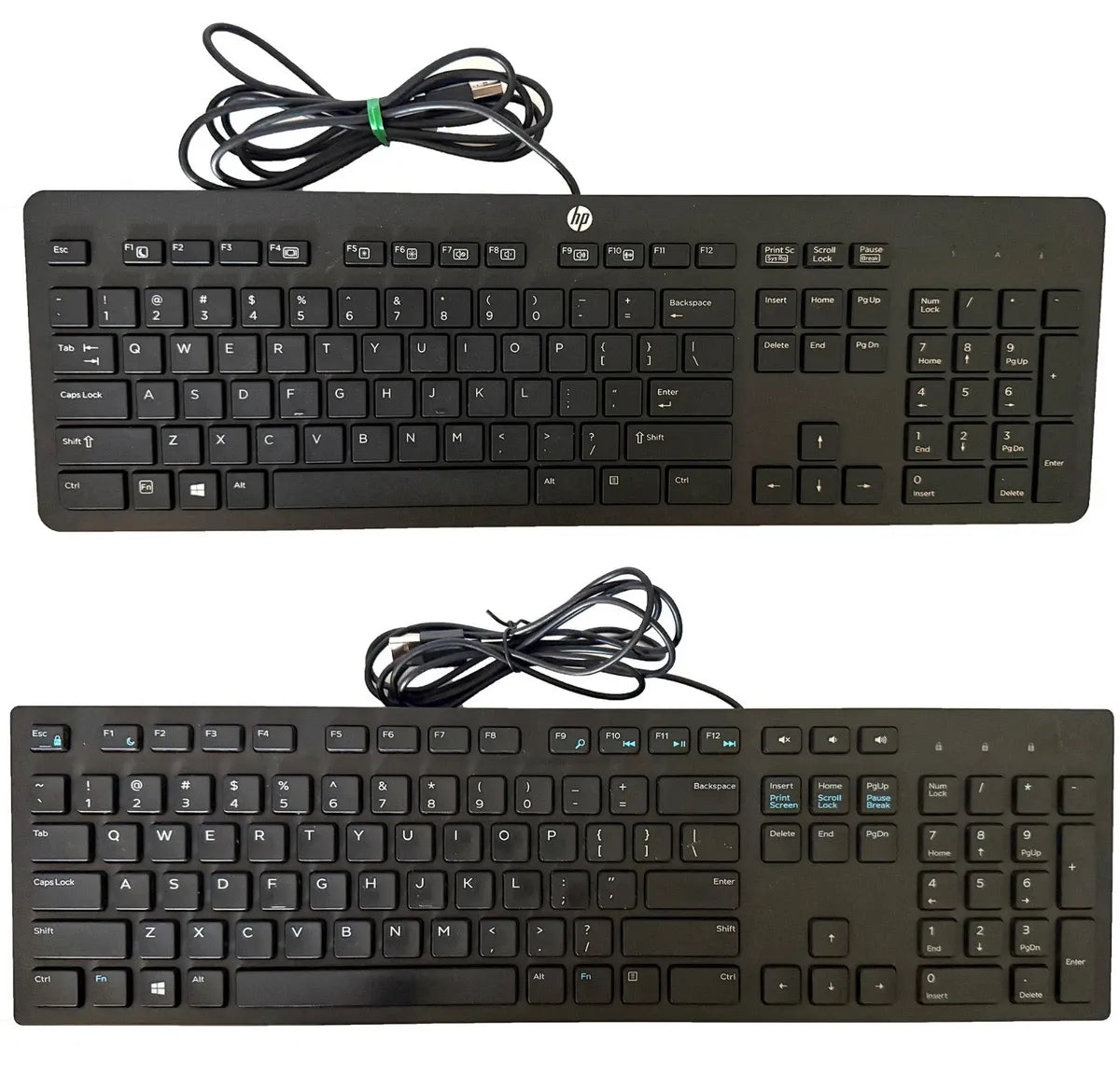 Dell Slim Multimedia USB Wired Keyboard (Chiclet Low-Profile Keys, Heavy-Duty Office Lot Stock)