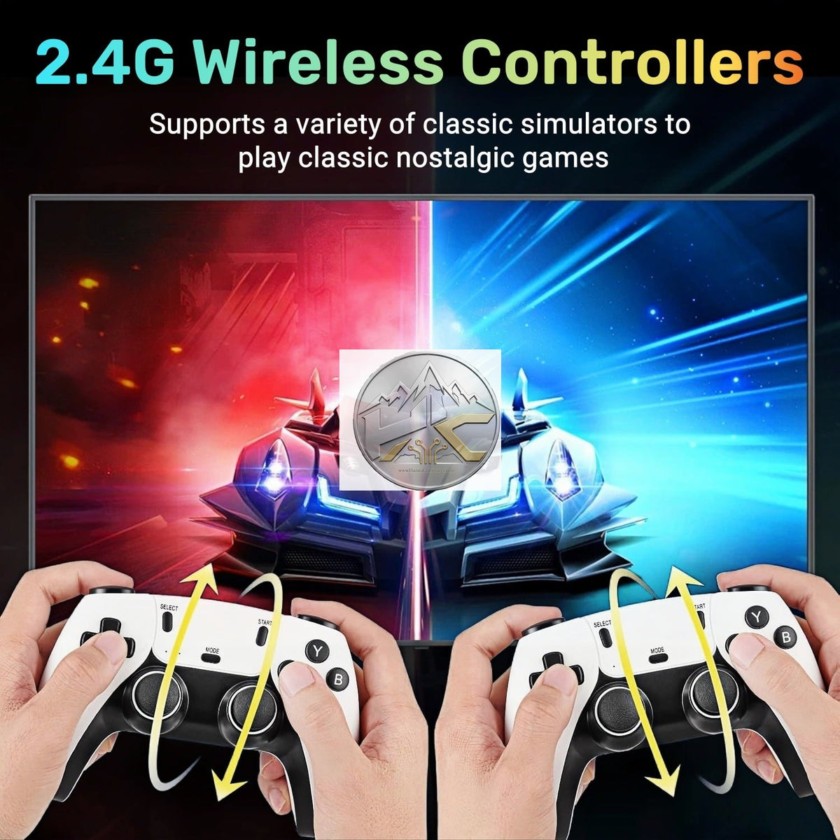 M15 Game Stick Pro 4K Retro Console 64GB (20,000+ Pre-Installed Games, Dual 2.4G Wireless Controllers, HDMI Output)