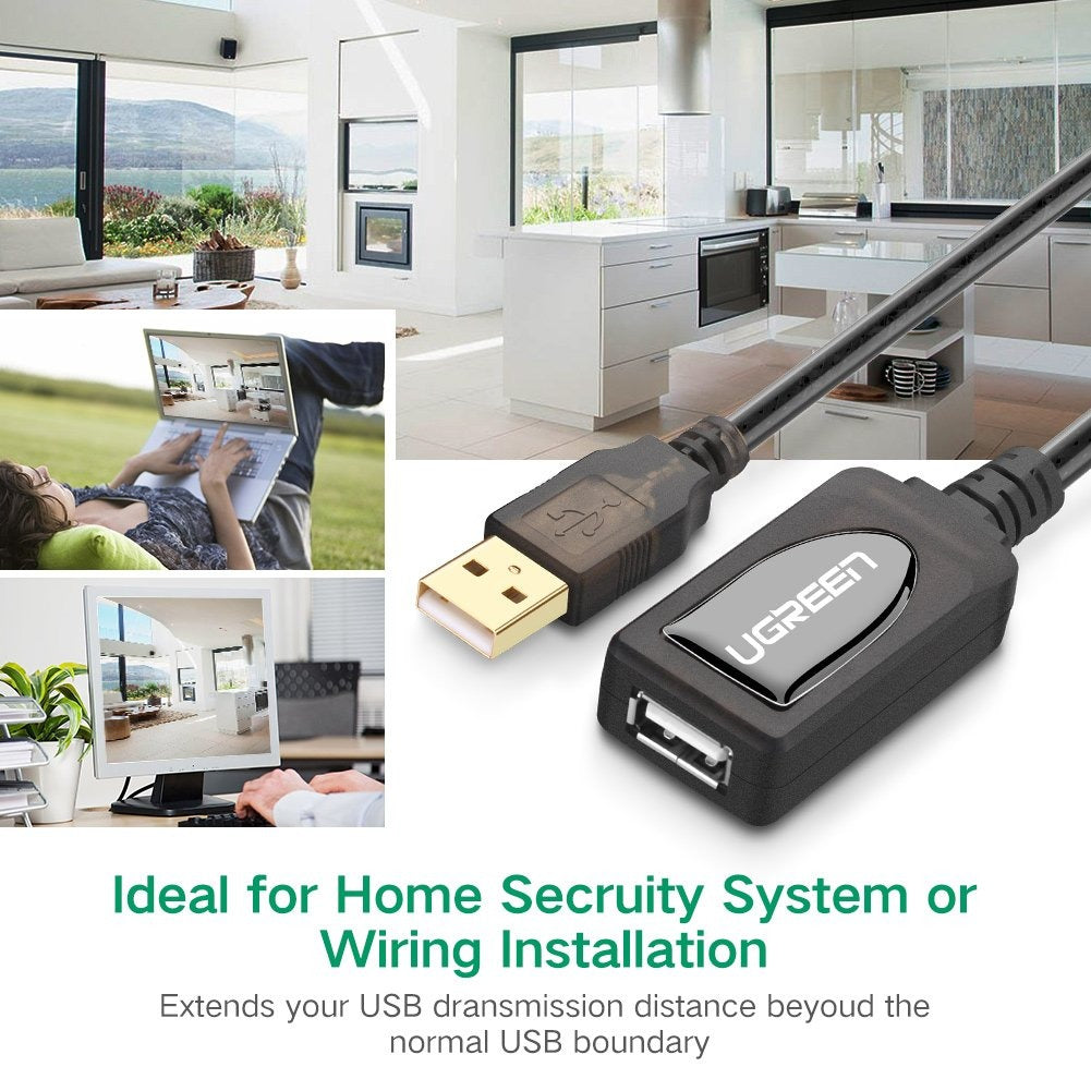 20M USB 2.0 Active Extension Cable Male to Female with Signal Booster IC Chipset (Imported China Stock)