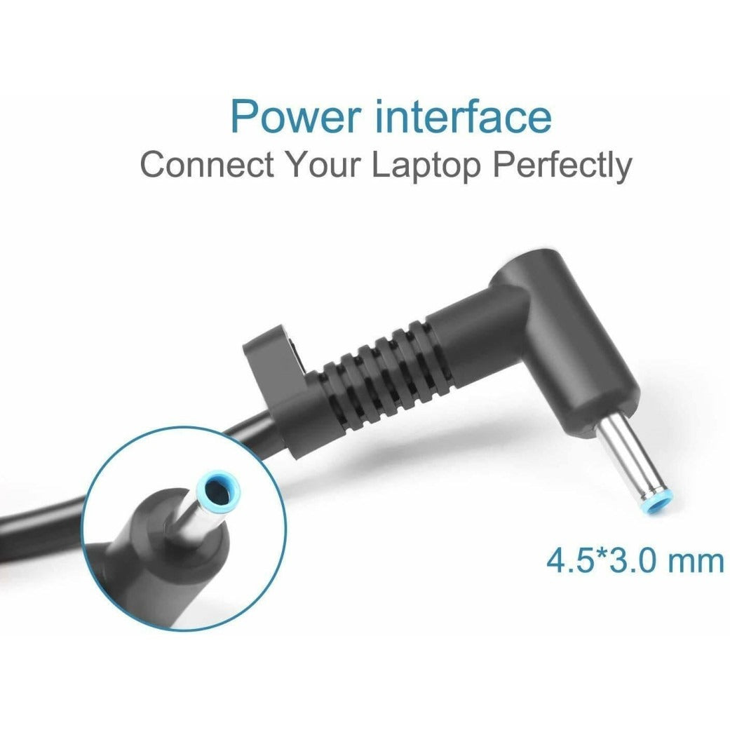 HP 65W Blue Pin Laptop Power Adapter Charger (19.5V 3.33A, 4.5mm x 3.0mm Smart Blue Tip, Original Imported Lot)