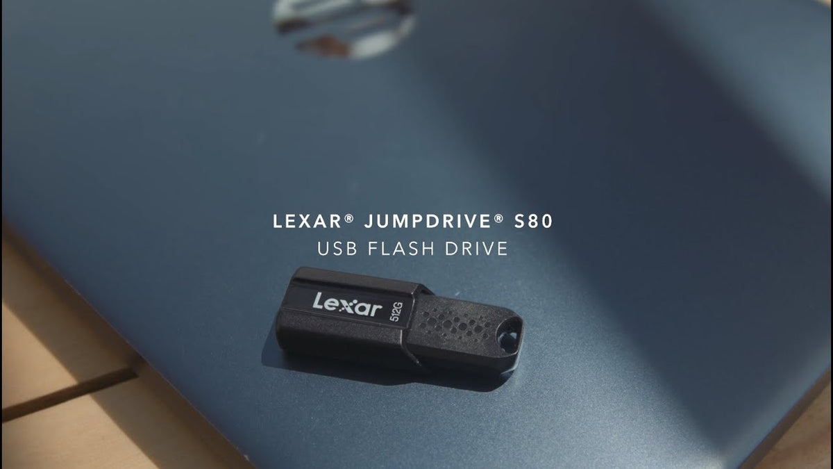 Lexar JumpDrive S80 USB 3.2 Gen 1 Flash Drive (Retractable Design, Up to 150MB/s Read Speed, 256-Bit AES Data Security Software, Official Replacement Warranty)