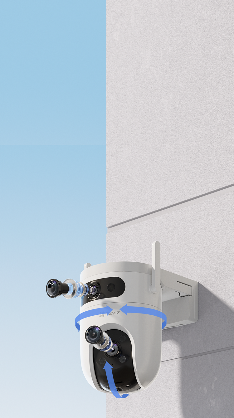 EZVIZ H9c Dual 2K & 2K Dual-Lens Pan & Tilt Wi-Fi Outdoor Security Camera