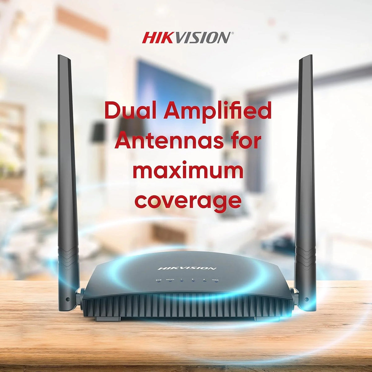 Hikvision DS-3WR3N 300Mbps Wireless N Router (Dual 5dBi High-Gain Antennas, Multi-Mode, 2.4GHz)
