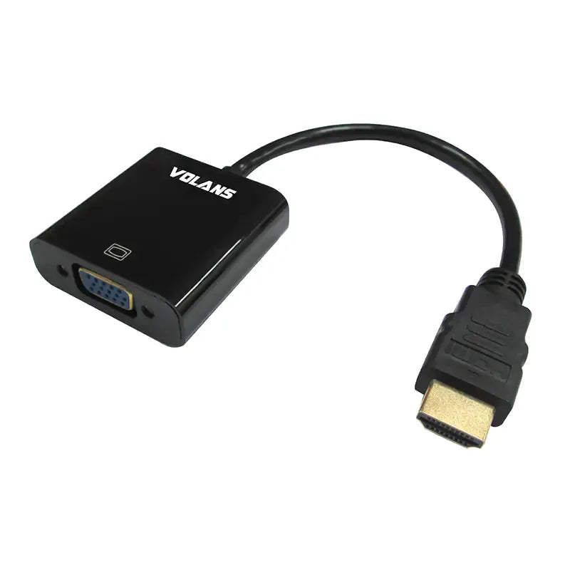 HDMI to VGA Male to Female Converter Adapter Cable for Desktop Graphics Cards (Active DAC Chipset, Plug & Play Display Adapter)