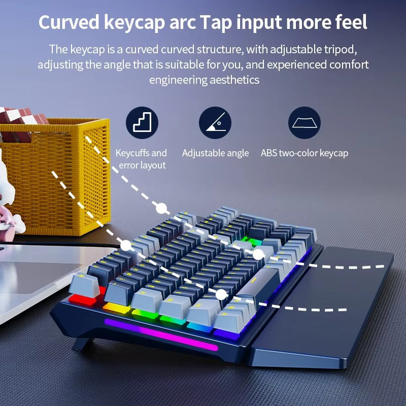 SOREX SK105 Full-Size Mechanical RGB Gaming Keyboard (Tactile Mechanical Switches, Dynamic Backlighting, Imported Stock)