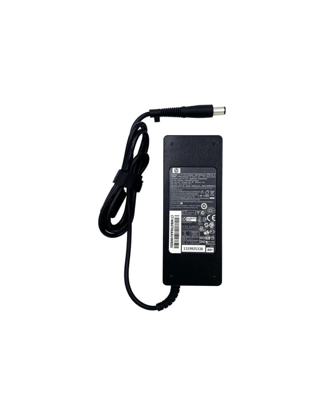 Dell / HP 90W Big Center Pin Laptop Power Adapter (19.5V 4.62A / 19V 4.74A, 7.4mm x 5.0mm Barrel, Original Imported Lot)