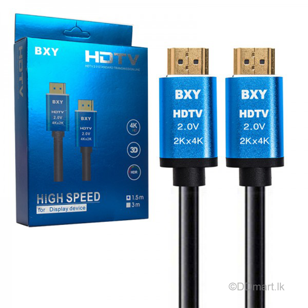 High-Speed 4K HDMI Cable 1.5 Meter (Ultra HD 2160P, 18Gbps Bandwidth, Braided Mesh Shielding, Premium HD Cable)