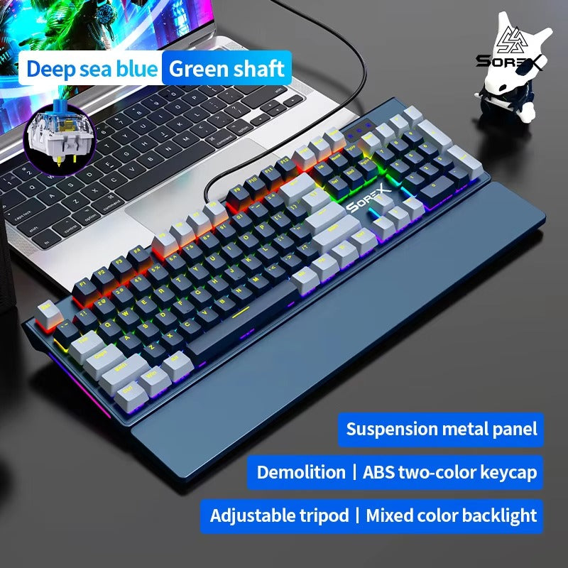 SOREX SK105 Full-Size Mechanical RGB Gaming Keyboard (Tactile Mechanical Switches, Dynamic Backlighting, Imported Stock)
