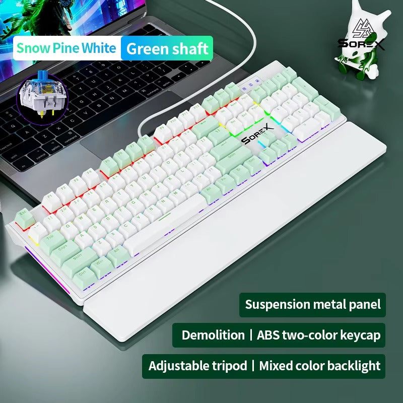 SOREX SK105 Full-Size Mechanical RGB Gaming Keyboard (Tactile Mechanical Switches, Dynamic Backlighting, Imported Stock)