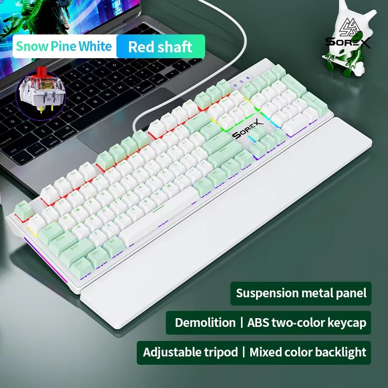 SOREX SK105 Full-Size Mechanical RGB Gaming Keyboard (Tactile Mechanical Switches, Dynamic Backlighting, Imported Stock)