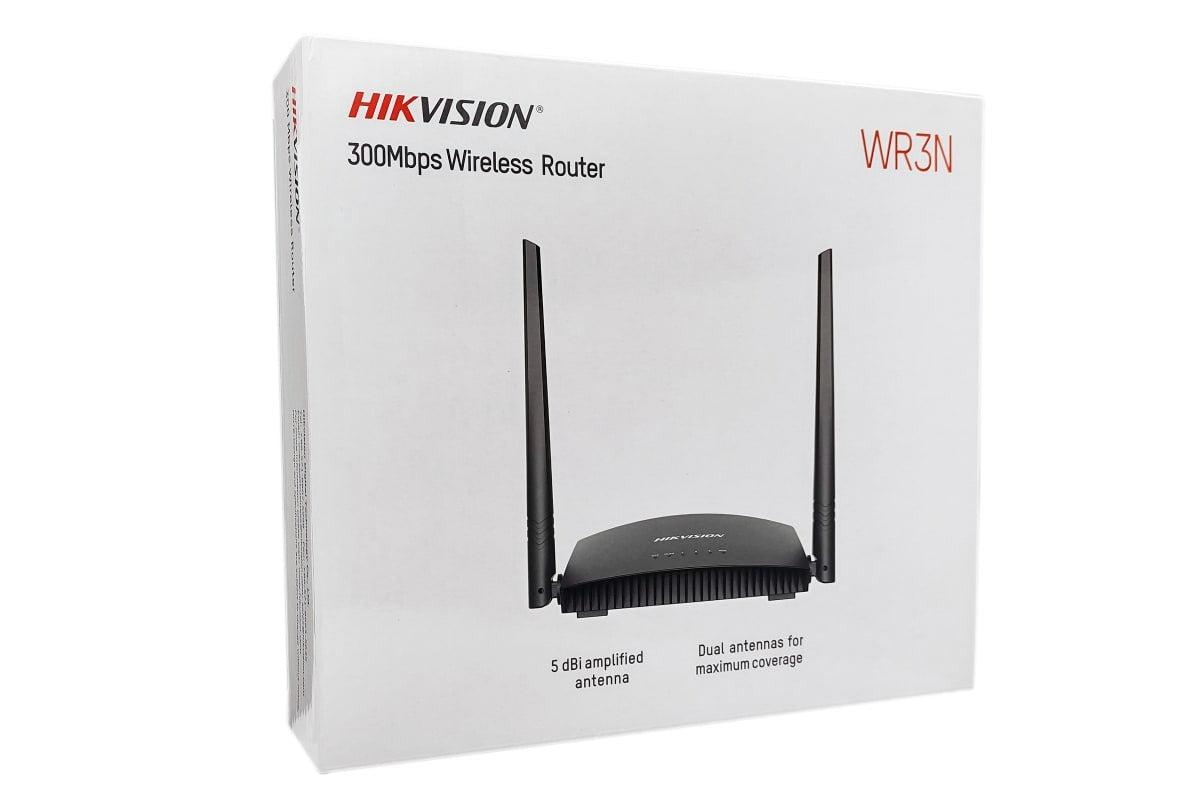 Hikvision DS-3WR3N 300Mbps Wireless N Router (Dual 5dBi High-Gain Antennas, Multi-Mode, 2.4GHz)
