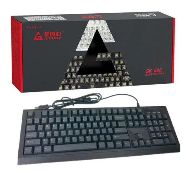 GK808 Full-Size Mechanical RGB Gaming Keyboard (Tactile Mechanical Switches, Dynamic RGB Backlight, Anti-Ghosting)