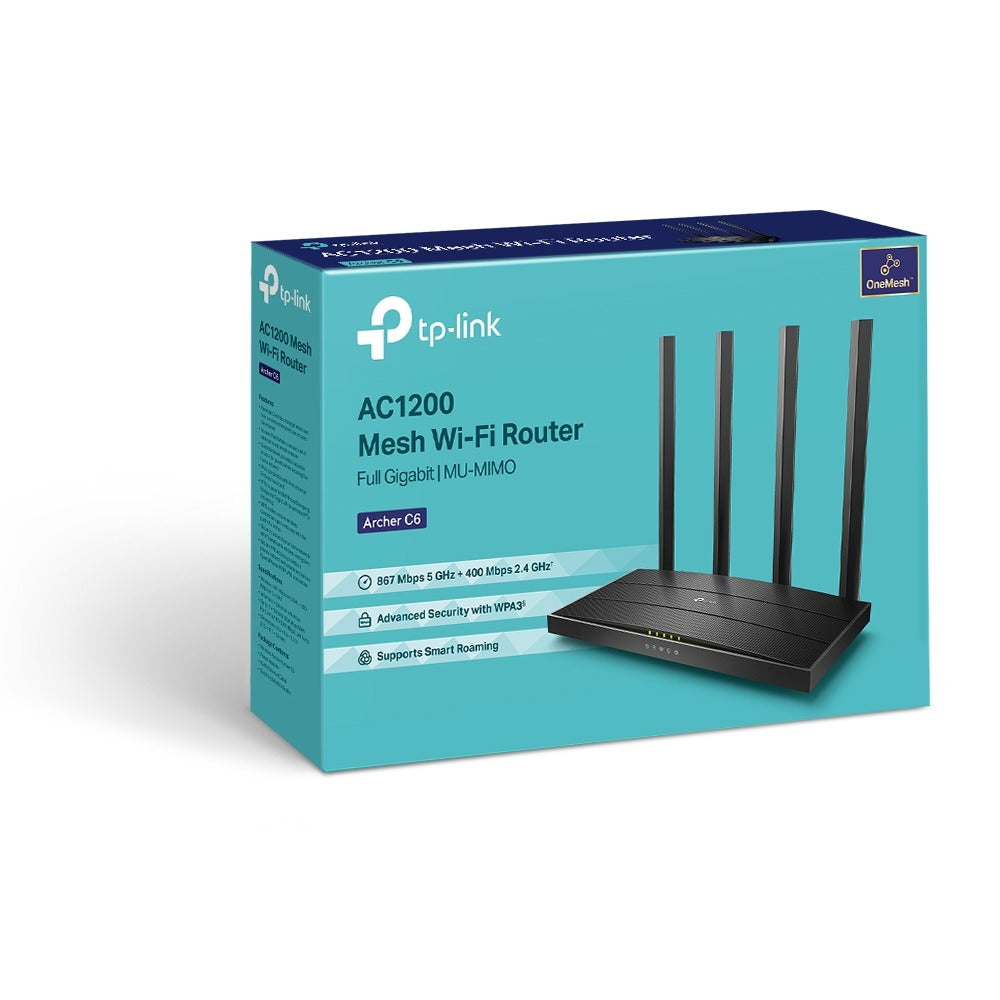 AC1200 Dual-Band Wireless MU-MIMO Gigabit Wi-Fi Router (1200Mbps, High-Gain Antennas, Full Gigabit Ports)
