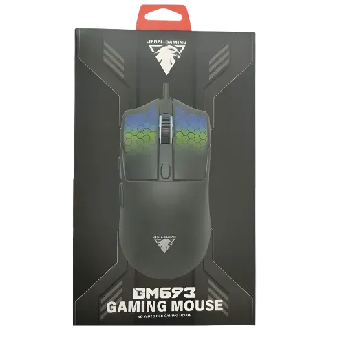 Jedel GM693 6D Wired RGB Gaming Mouse (7200 DPI Optical Sensor, 6 Programmable Buttons, 1.5m Braided Cable, New China Import)
