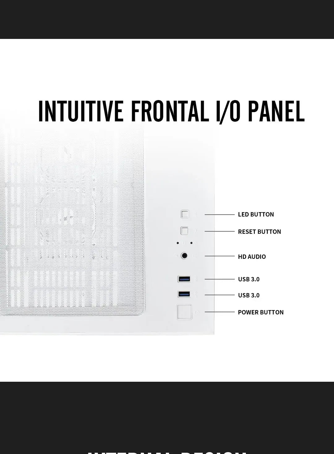 1st Player MV5 MegaView Dual Tempered Glass Gaming PC Casing (Micro-ATX, Aquarium Design, No Fans Included)