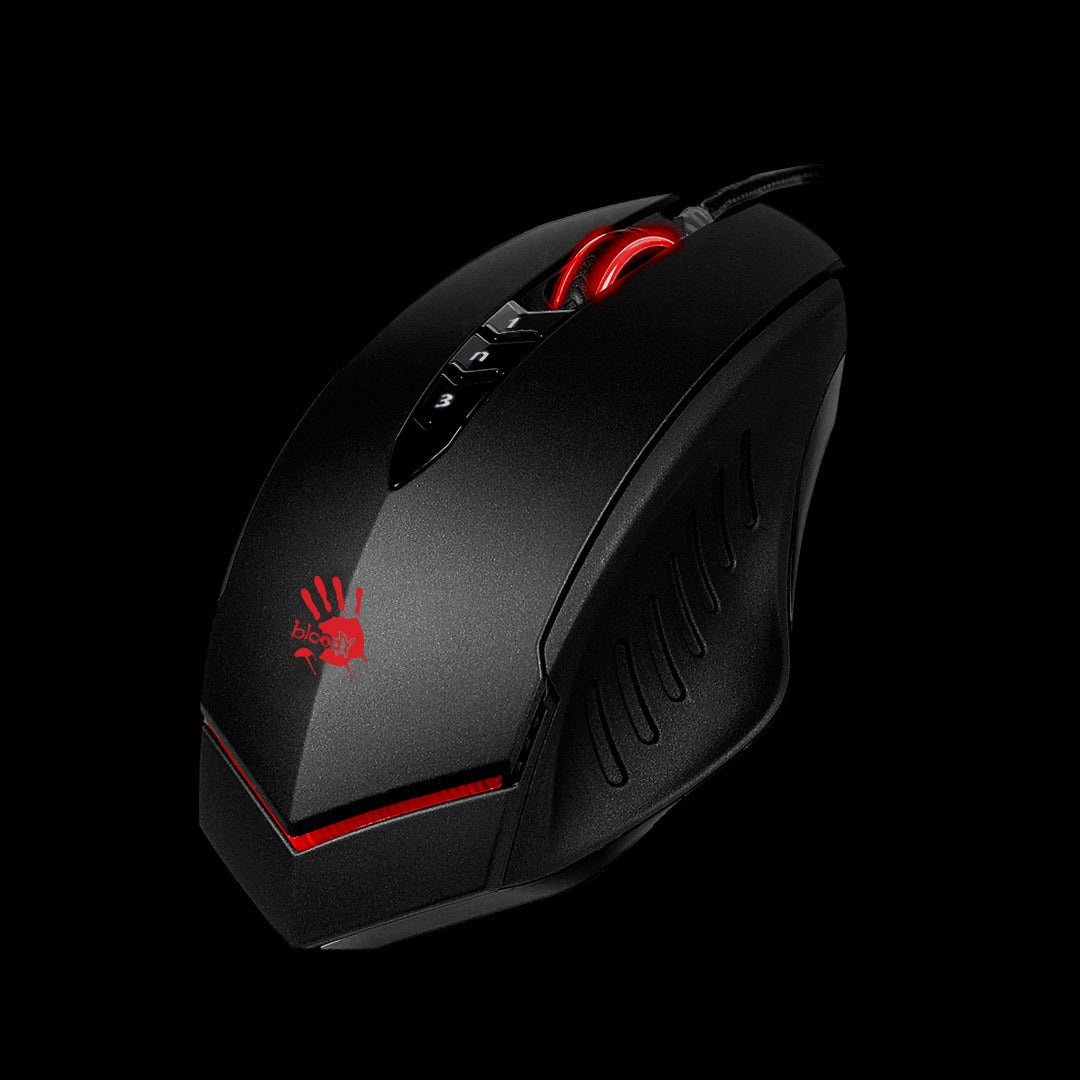 Bloody V8M Ultra Gaming Mouse (Multi-Core Gun3, Metal X'Glide Armor Boot, 3200 CPI)