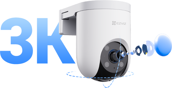 EZVIZ H8c Pro 3K Outdoor Pan & Tilt Wi-Fi Security Camera