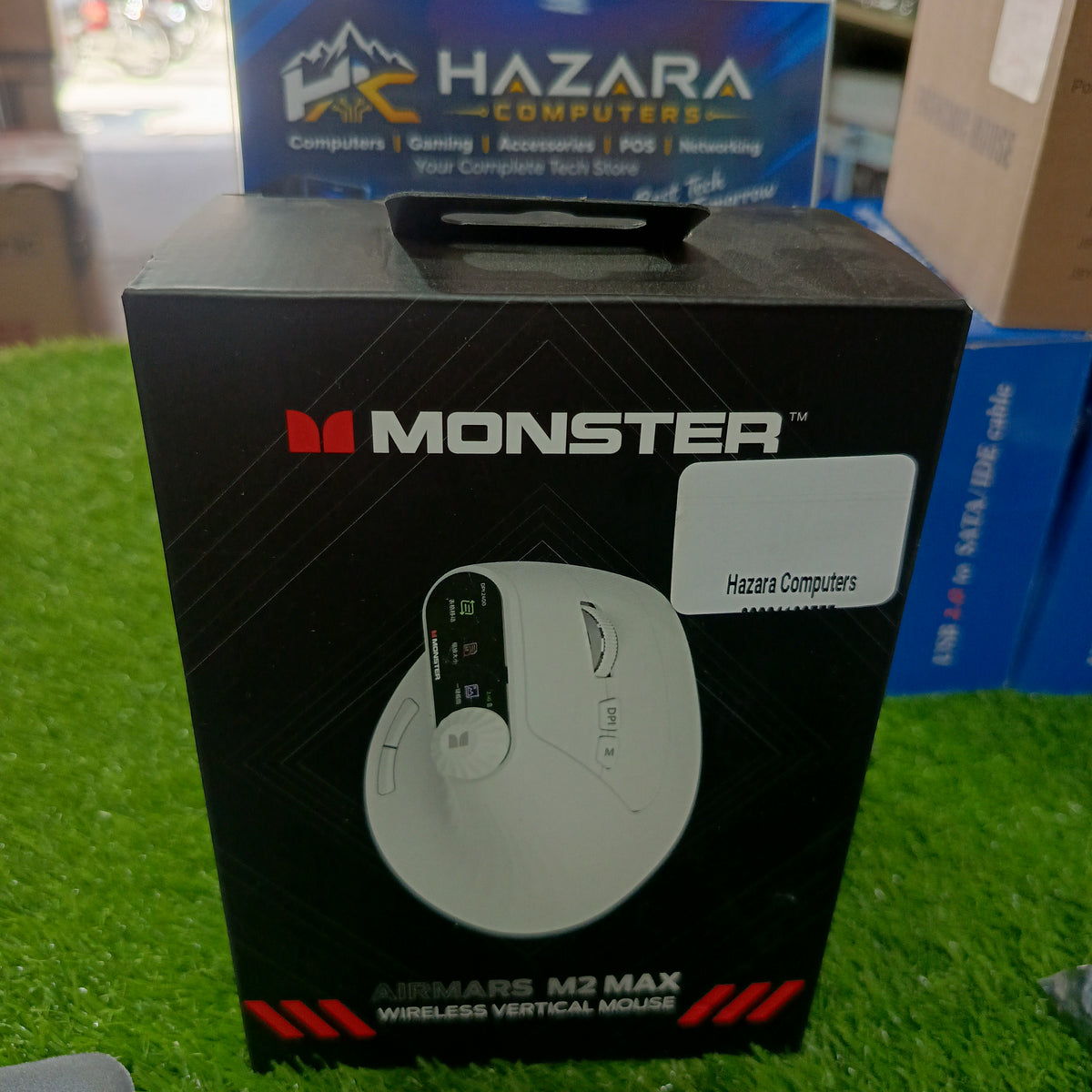 Monster Airmars M2 Max Tri-Mode Ergonomic Vertical Wireless Mouse (2.4G + Dual Bluetooth)
