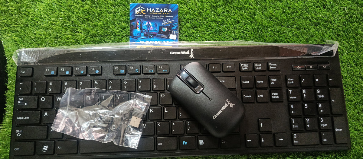 Great Wall DK-9091RL Wireless Keyboard & Optical Mouse Combo (Imported Lot Stock, Slim Design, Quiet Keys)