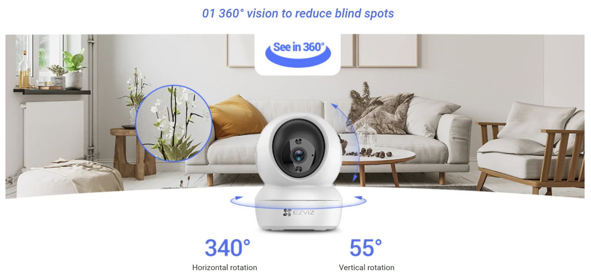 EZVIZ H6c 1080P Pan & Tilt Smart Home Camera