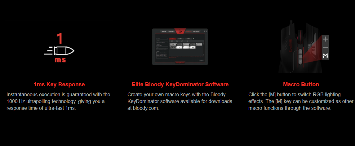 Bloody B1700 Neon Gaming Keyboard Mouse & Mousepad Combo (Q130 Keyboard, N50/N50A Mouse, Anti-Slip Mousepad)