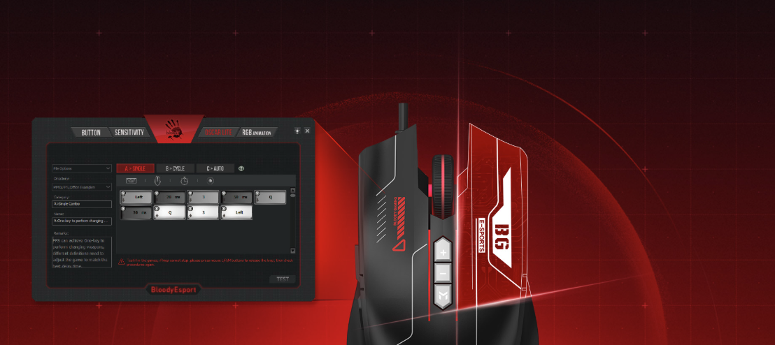 Bloody B1700 Neon Gaming Keyboard Mouse & Mousepad Combo (Q130 Keyboard, N50/N50A Mouse, Anti-Slip Mousepad)