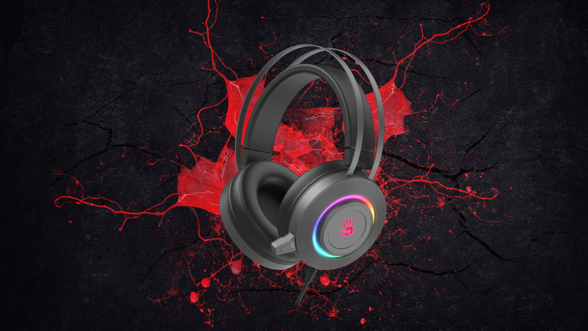 Bloody G521S Stereo Surround Sound Gaming Headset (50mm Drivers, RGB Backlight, Noise-Canceling Mic)